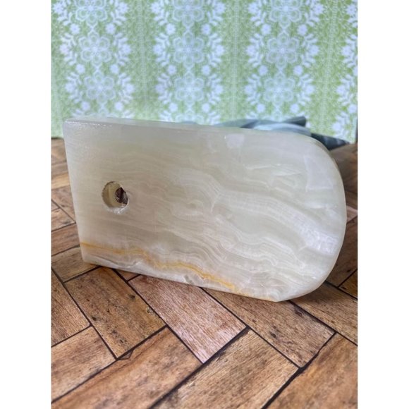 Carved Stone Grey Marbled Unicorn Bookends Set of 2 - Picture 3 of 5